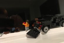 The minifigure says goodbye to Seattle